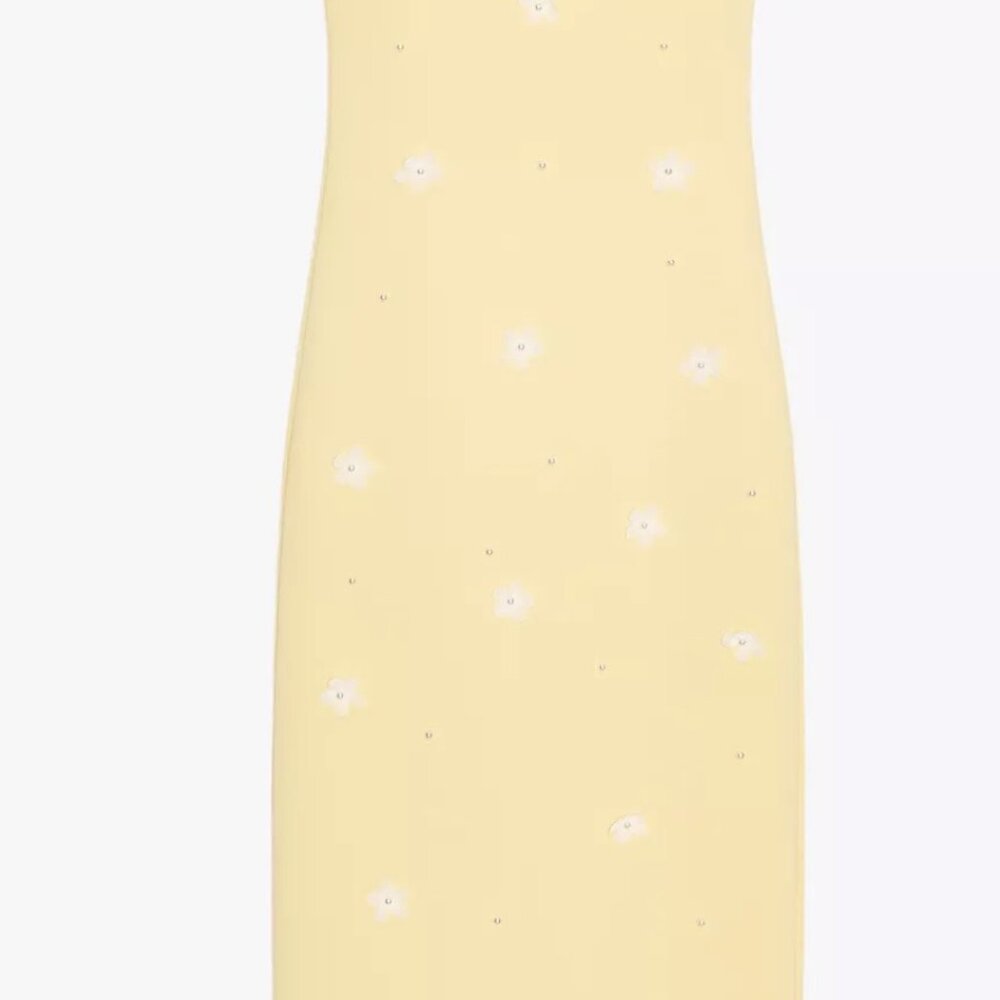 Zara midi dress, Zara floral dress, yellow midi dress, minimalist - Picture 4 of 6